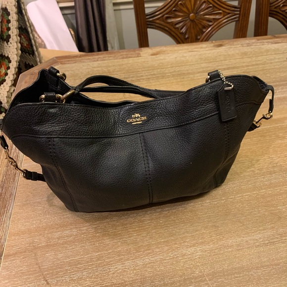 Coach Black Leather Bag - Picture 1 of 16